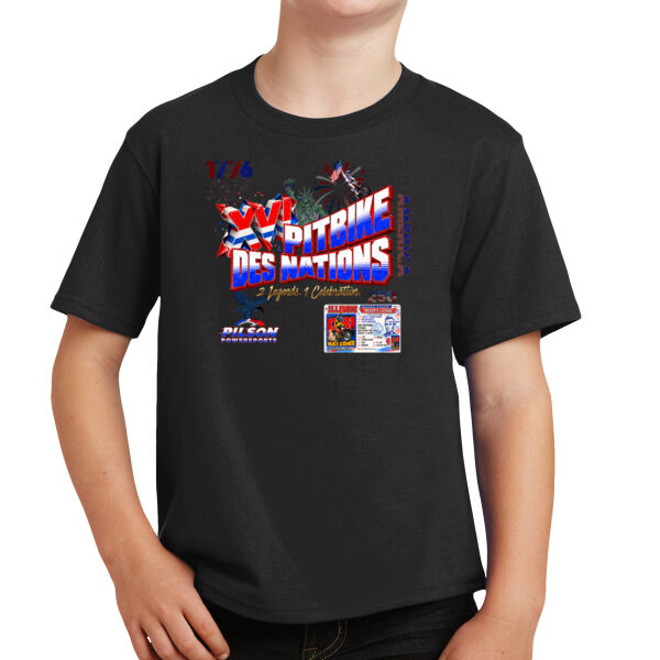 Pitbike Des Nations - Front & Back Print on a - Youth Fan Favorite Tee Thumbnail
